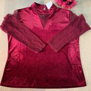 LIQUID - velvety and lace top (XL)